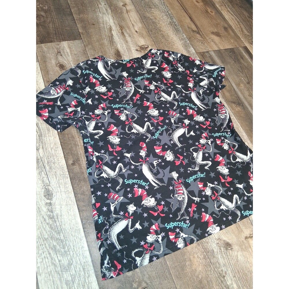 Dr Seuss Cat in the Hat Scrub Top Size Medium - Picture 5 of 7